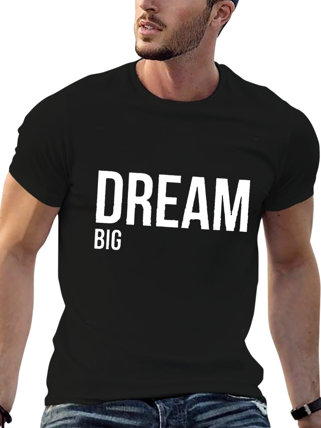 Dream Big Graphic Black T-Shirt