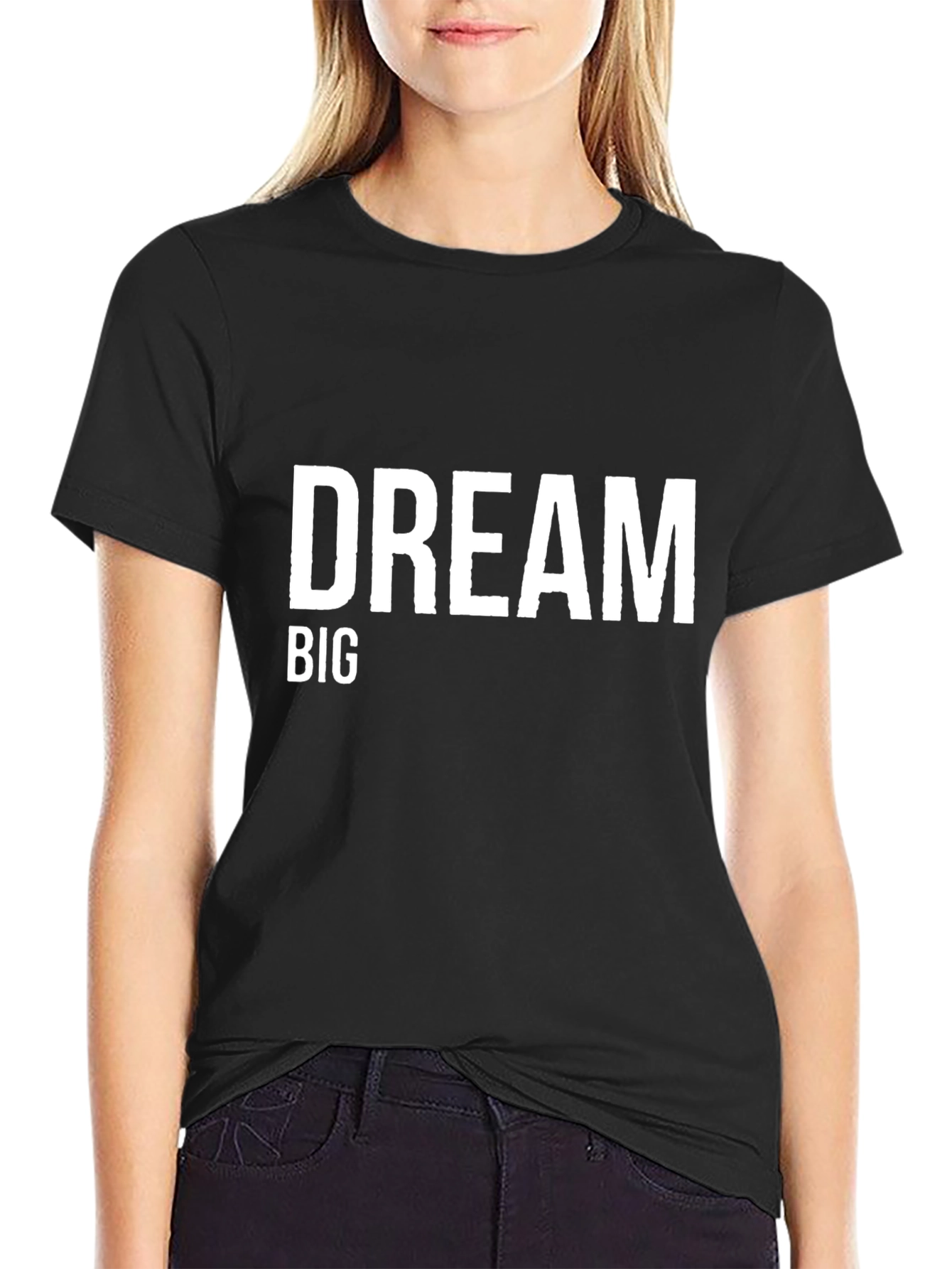 Dream Big Graphic Black T-Shirt