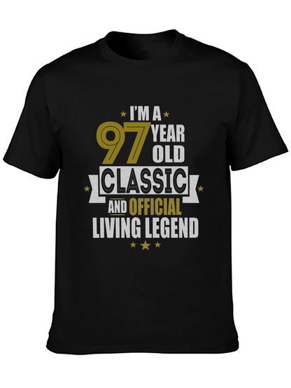 97 Year Old Classic Living Legend Black T-Shirt