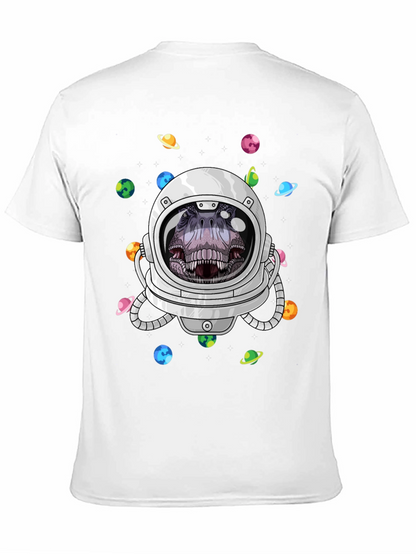 Dino Astronaut Graphic Tee - Space T-Rex T-Shirt