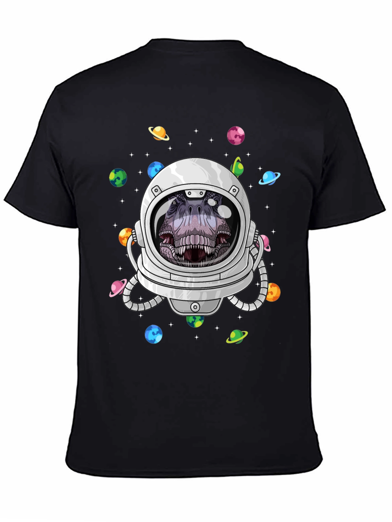 Dino Astronaut Graphic Tee - Space T-Rex T-Shirt