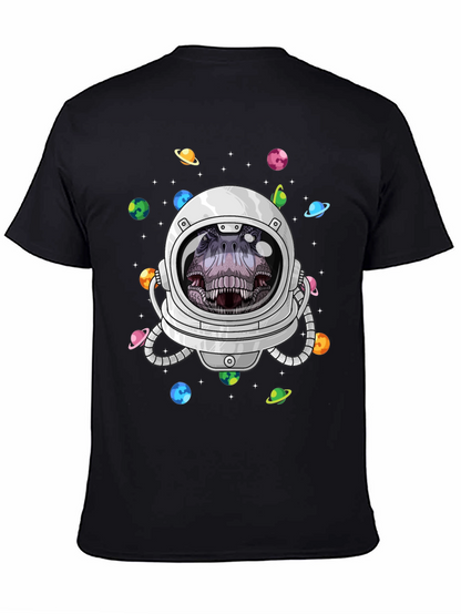 Dino Astronaut Graphic Tee - Space T-Rex T-Shirt