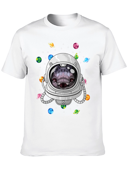 Dino Astronaut Graphic Tee - Space T-Rex T-Shirt