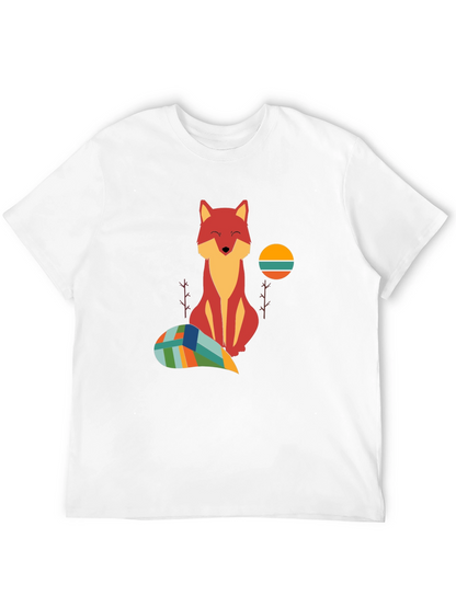 Fox Graphic Tee - Unique Geometric Tail Design