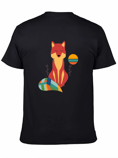 Fox Graphic Tee - Unique Geometric Tail Design