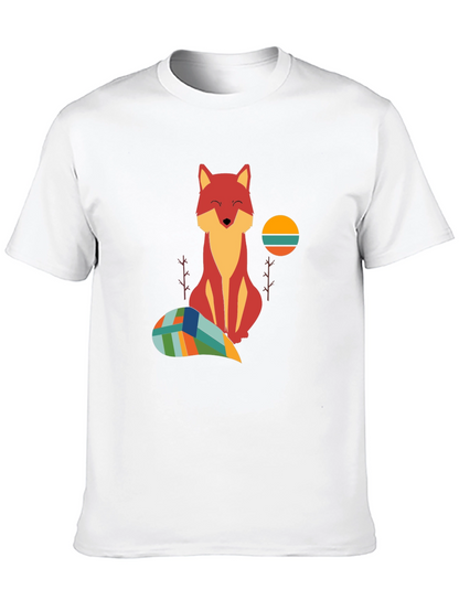 Fox Graphic Tee - Unique Geometric Tail Design