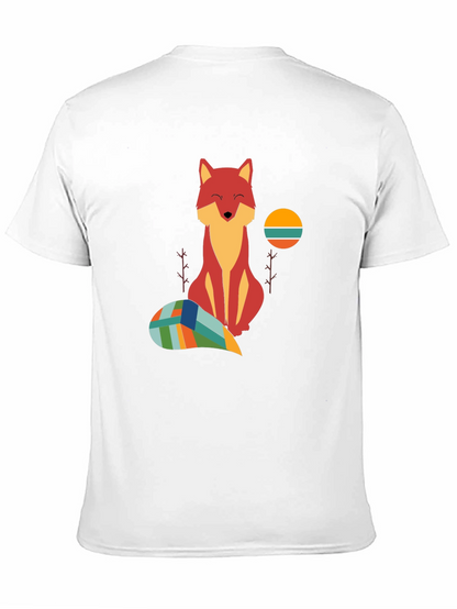 Fox Graphic Tee - Unique Geometric Tail Design