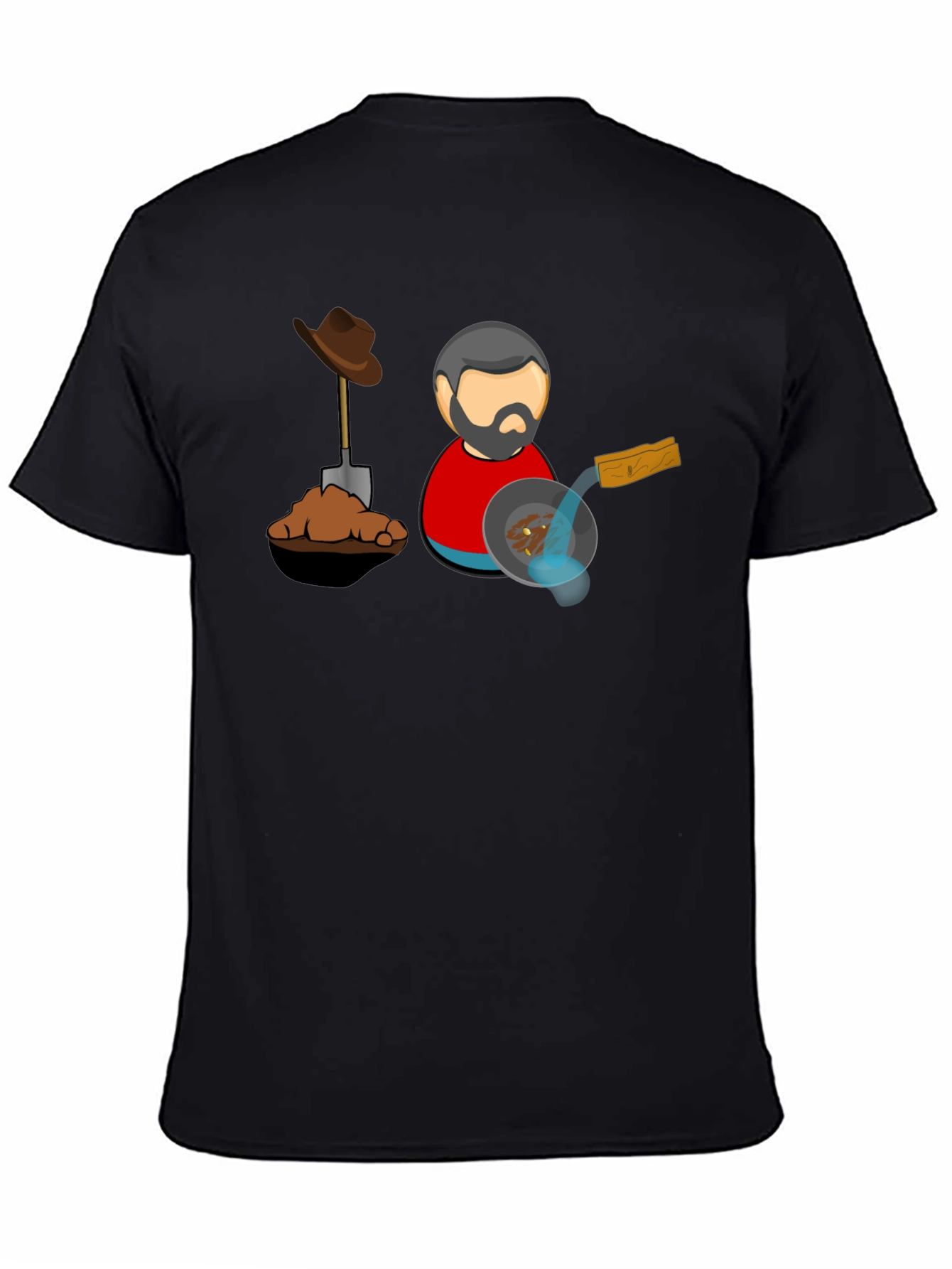 Gold Prospector T-Shirt - Black Cotton Tee