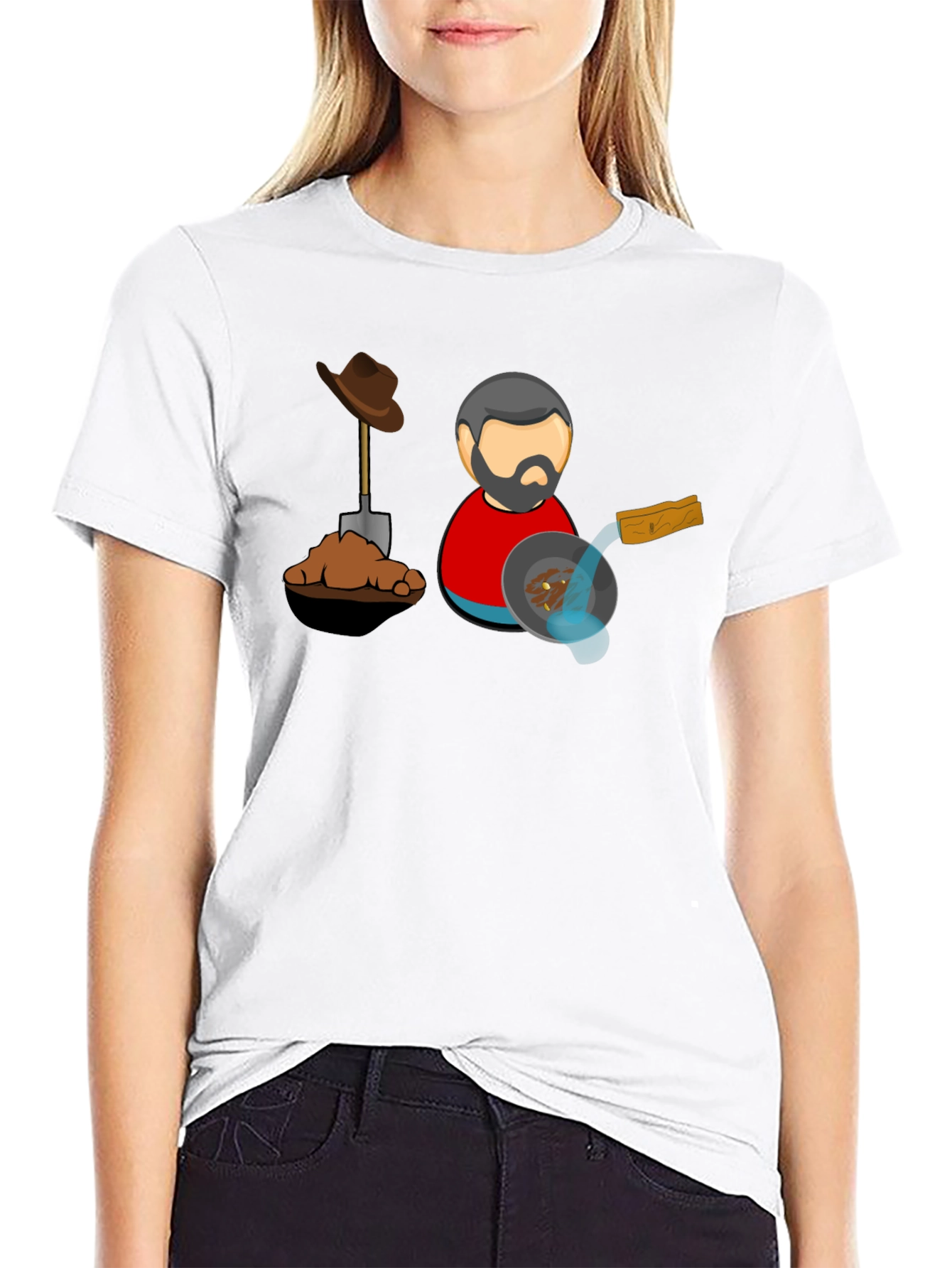 Gold Prospector T-Shirt - Black Cotton Tee