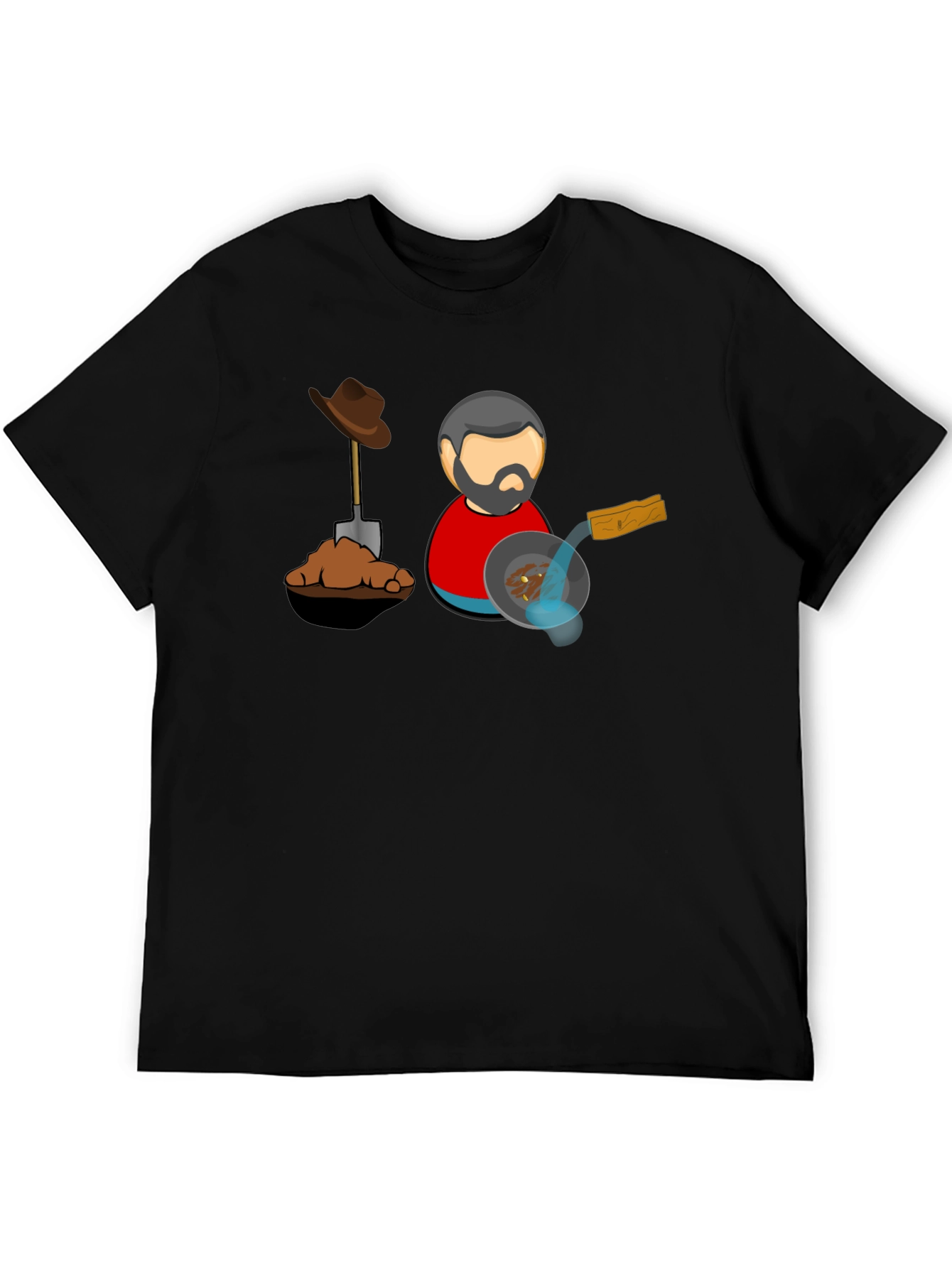 Gold Prospector T-Shirt - Black Cotton Tee