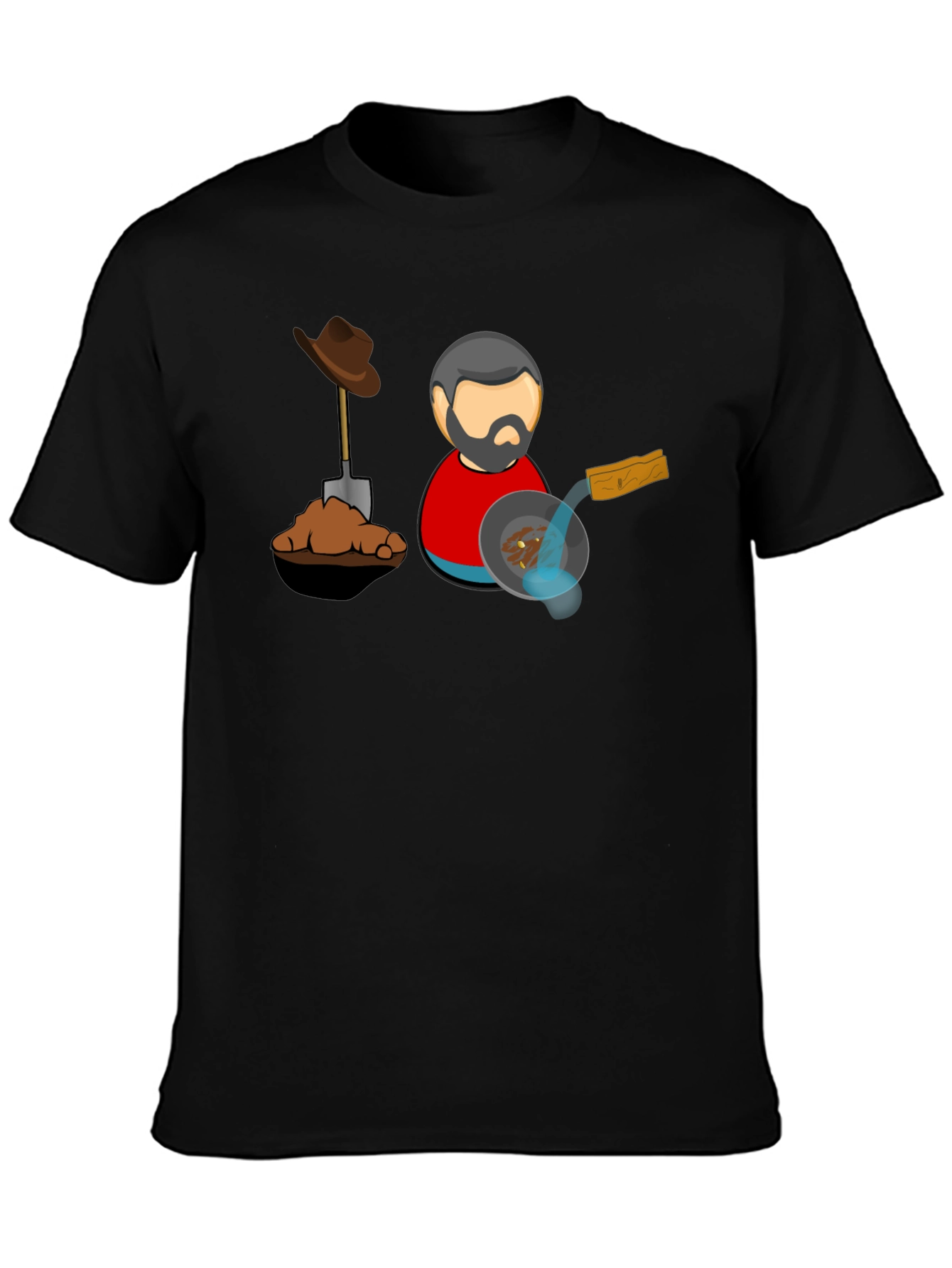 Gold Prospector T-Shirt - Black Cotton Tee