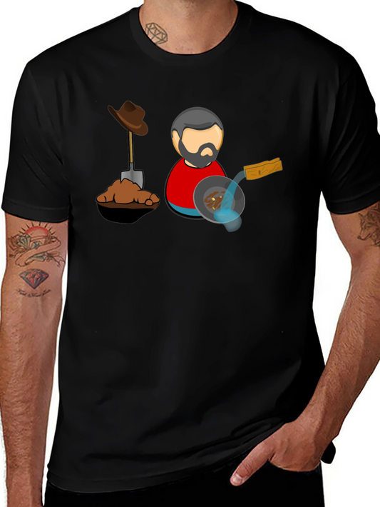 Gold Prospector T-Shirt - Black Cotton Tee