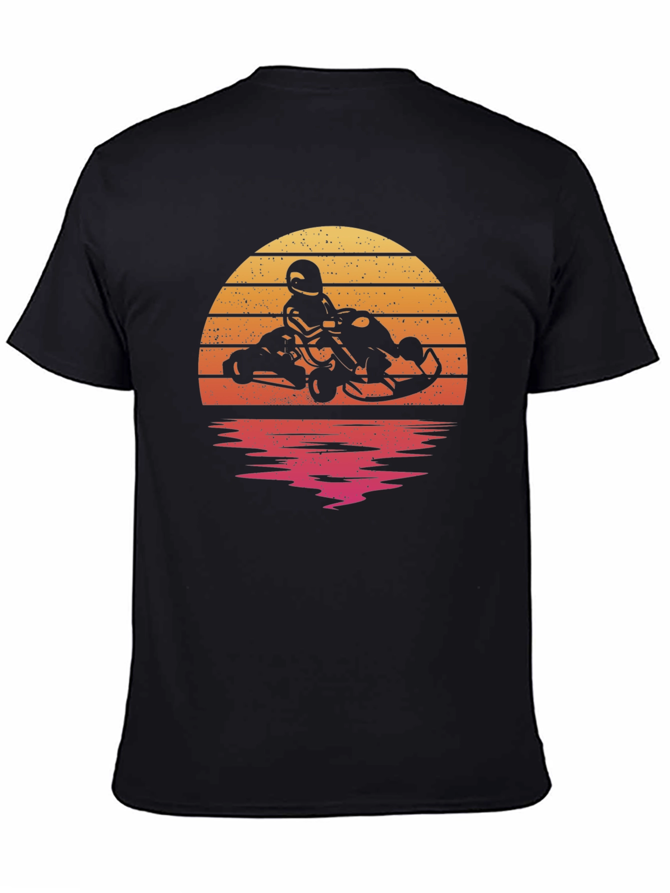Retro Sunset Kart Racing T-Shirt