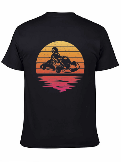 Retro Sunset Kart Racing T-Shirt
