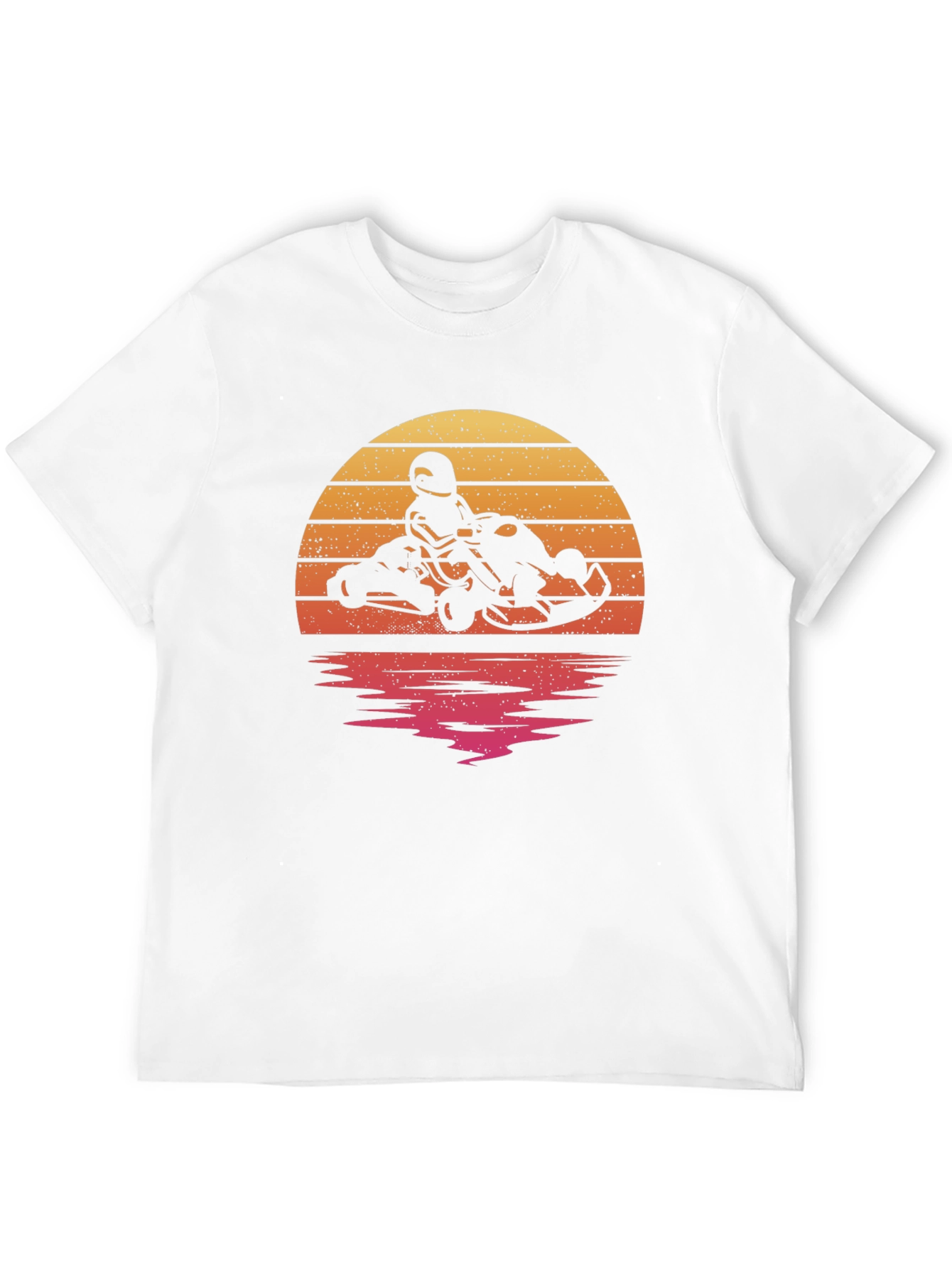 Retro Sunset Kart Racing T-Shirt