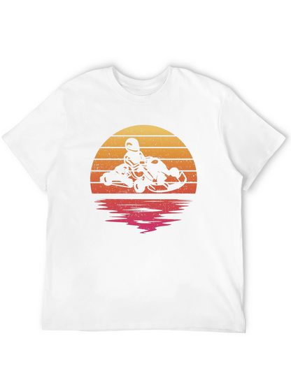 Retro Sunset Kart Racing T-Shirt