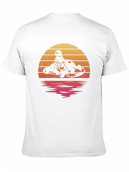 Retro Sunset Kart Racing T-Shirt