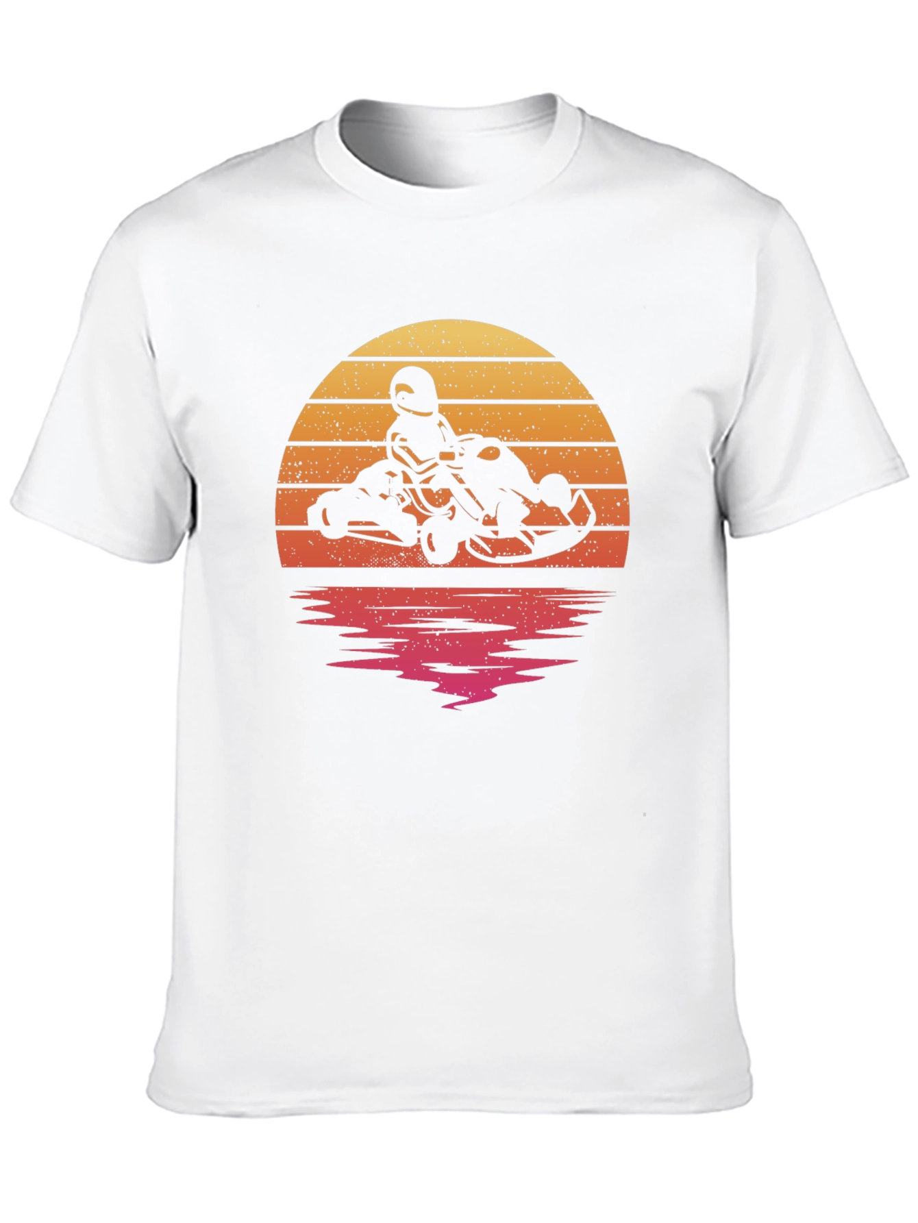Retro Sunset Kart Racing T-Shirt