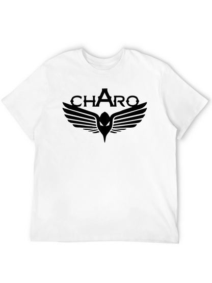 Charo Black Graphic Tee - Winged Design