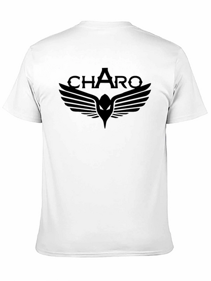 Charo Black Graphic Tee - Winged Design