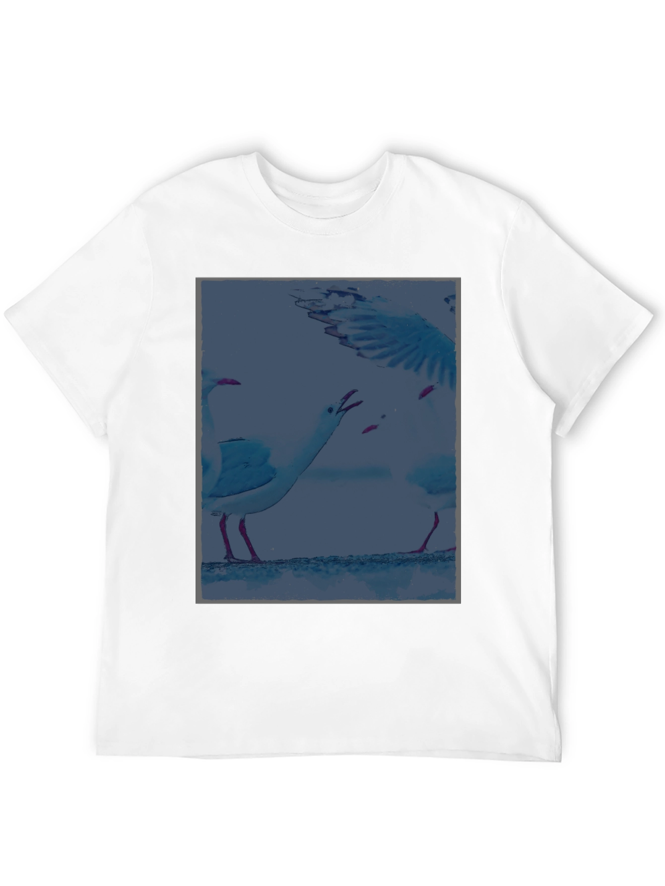 Seagull Graphic T-Shirt - Unique Coastal Design
