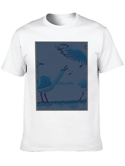 Seagull Graphic T-Shirt - Unique Coastal Design