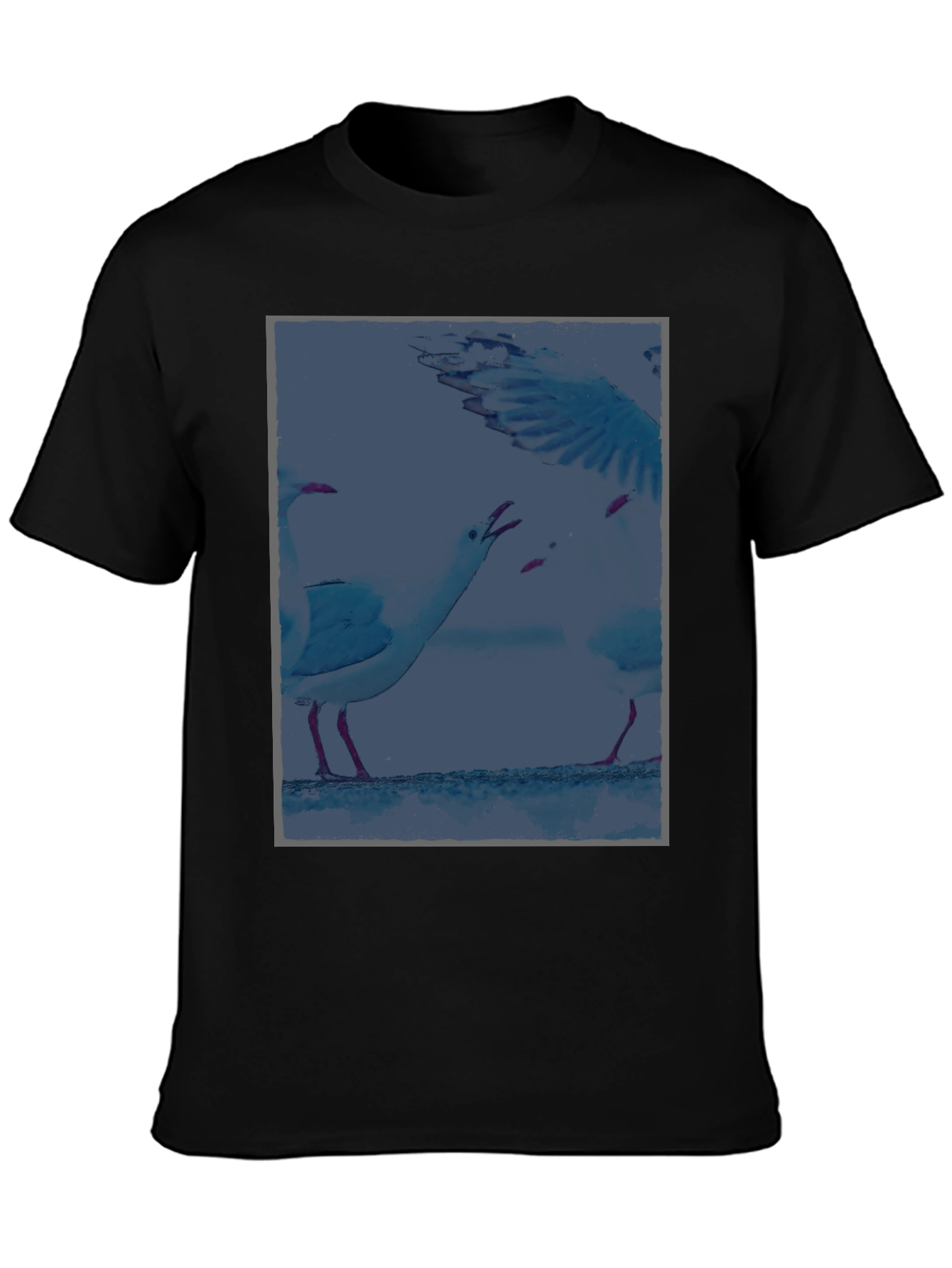 Seagull Graphic T-Shirt - Unique Coastal Design