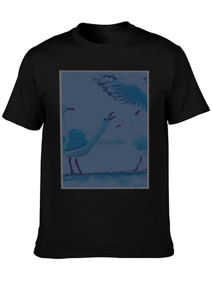 Seagull Graphic T-Shirt - Unique Coastal Design