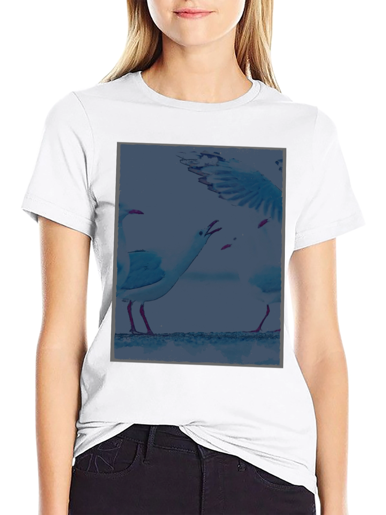 Seagull Graphic T-Shirt - Unique Coastal Design