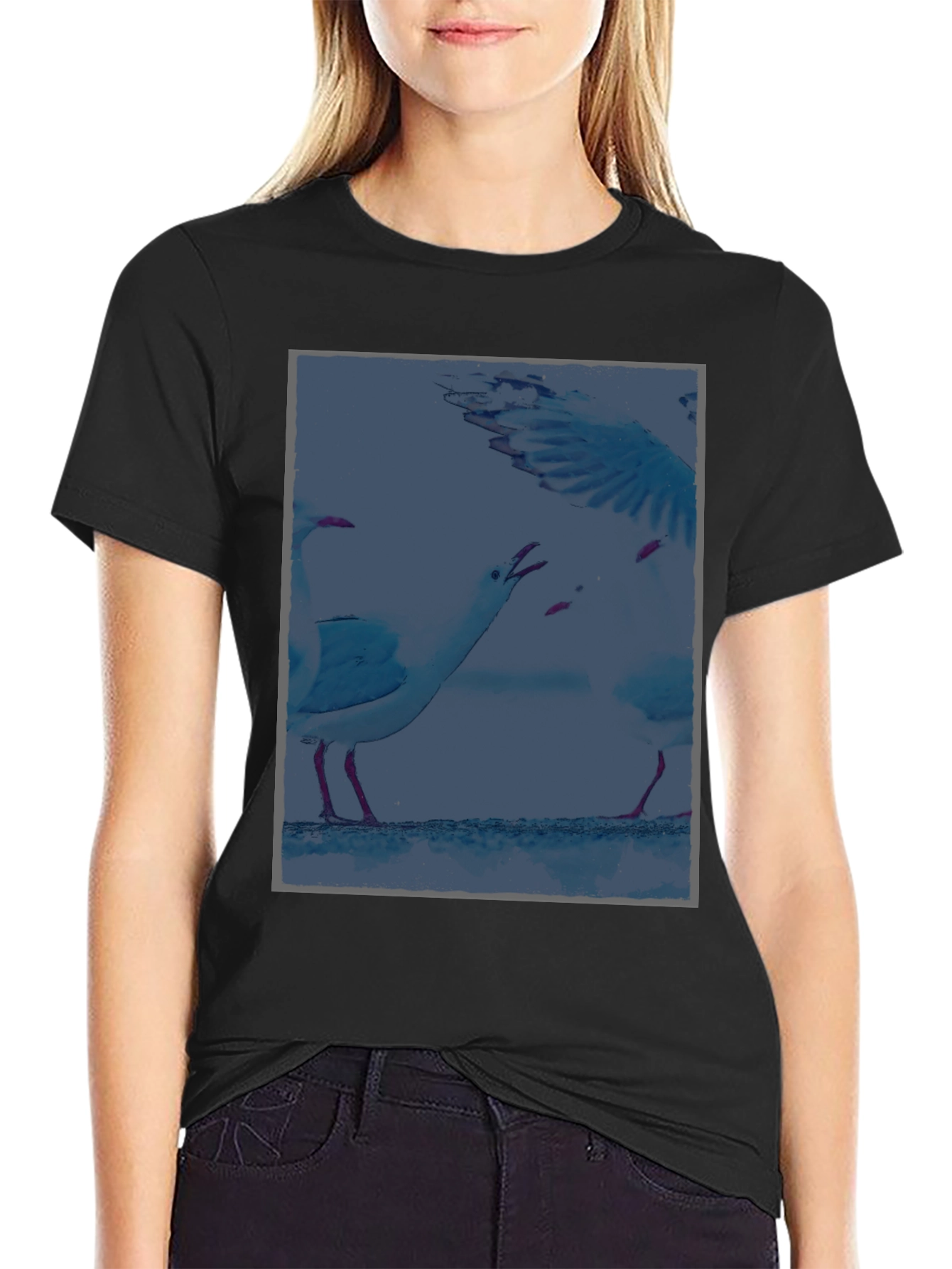 Seagull Graphic T-Shirt - Unique Coastal Design