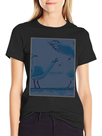 Seagull Graphic T-Shirt - Unique Coastal Design