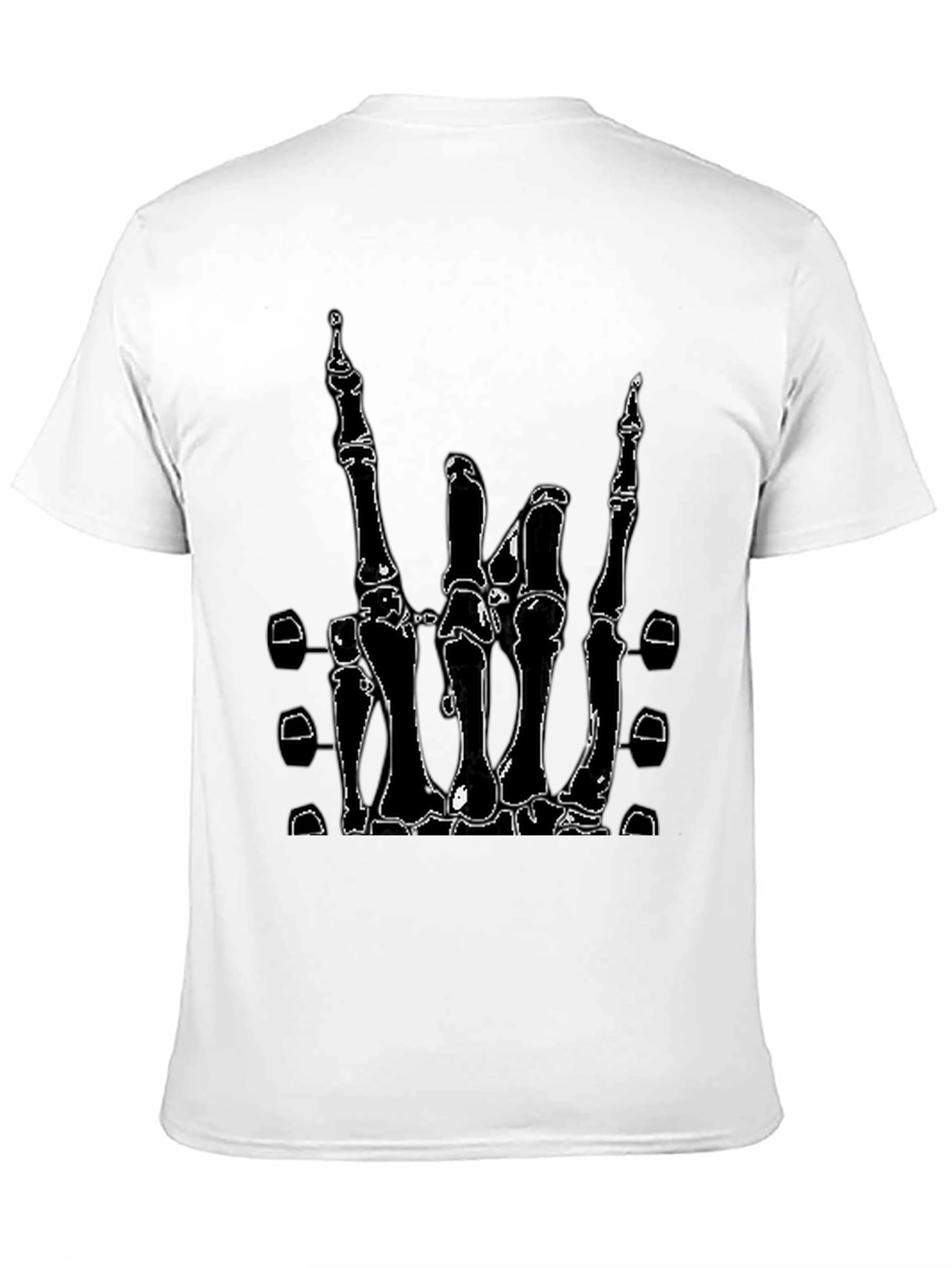 Skeleton Hand Rock On T-Shirt - Black