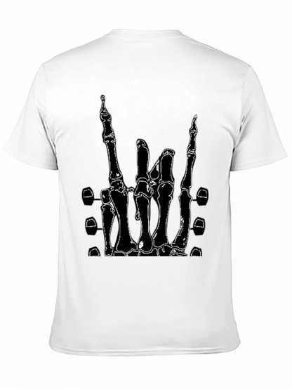 Skeleton Hand Rock On T-Shirt - Black