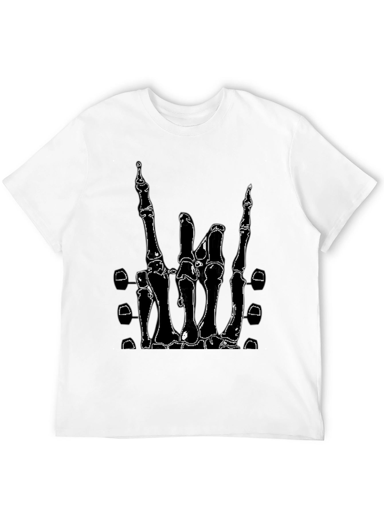 Skeleton Hand Rock On T-Shirt - Black