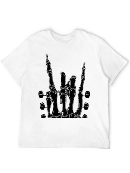 Skeleton Hand Rock On T-Shirt - Black
