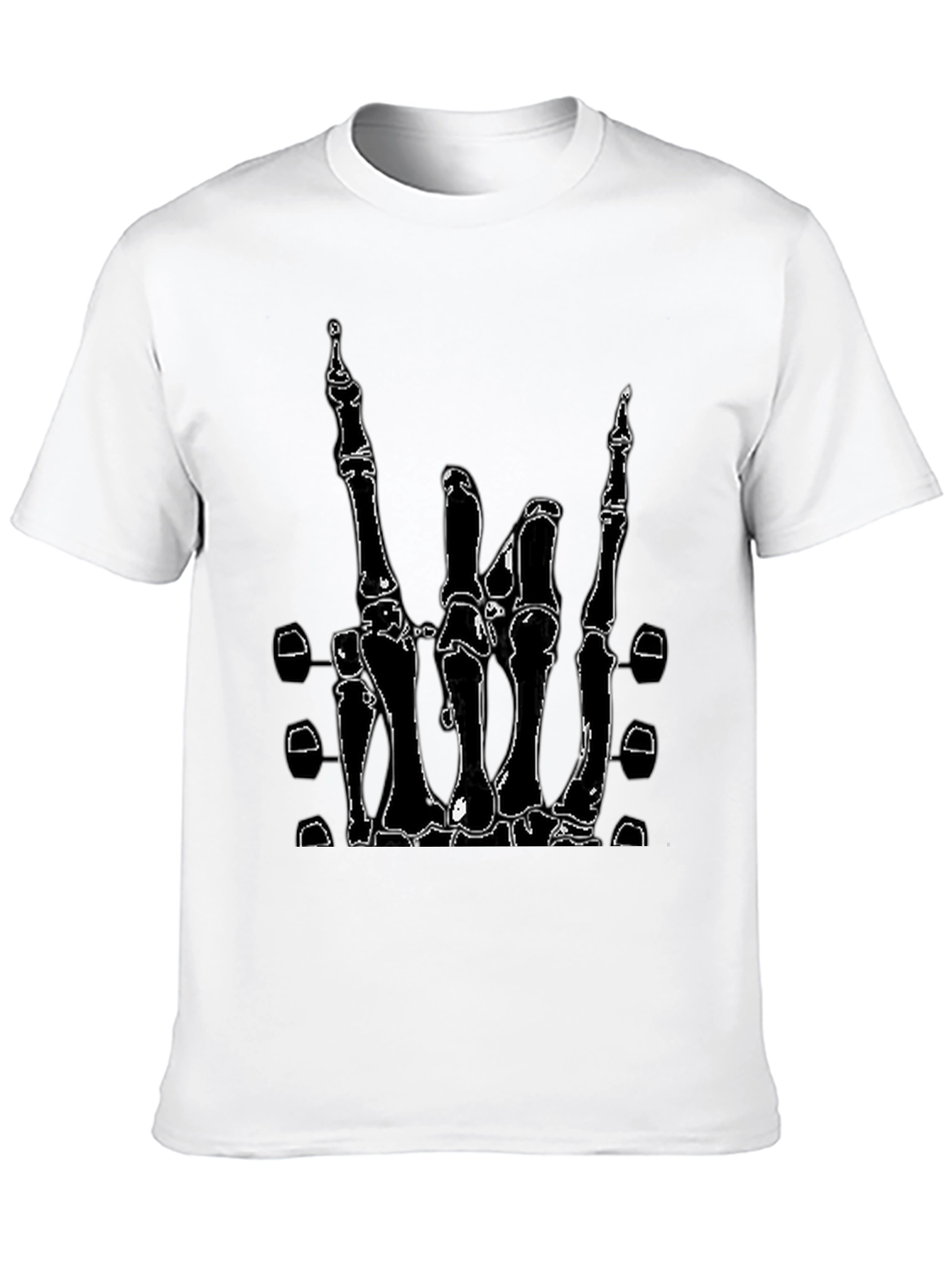 Skeleton Hand Rock On T-Shirt - Black