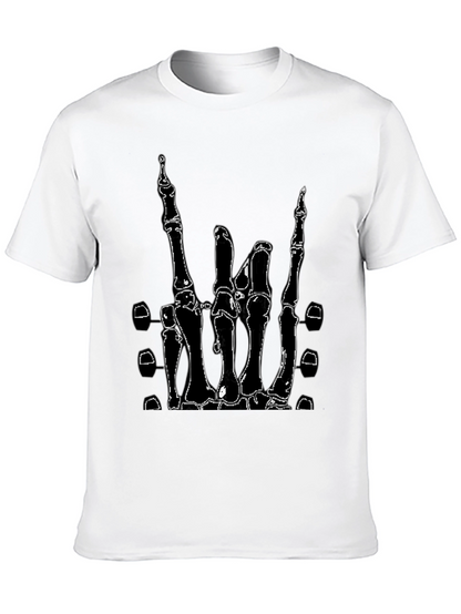 Skeleton Hand Rock On T-Shirt - Black