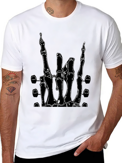 Skeleton Hand Rock On T-Shirt - Black