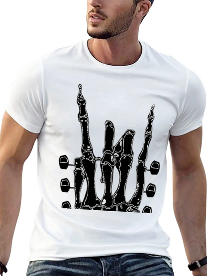 Skeleton Hand Rock On T-Shirt - Black