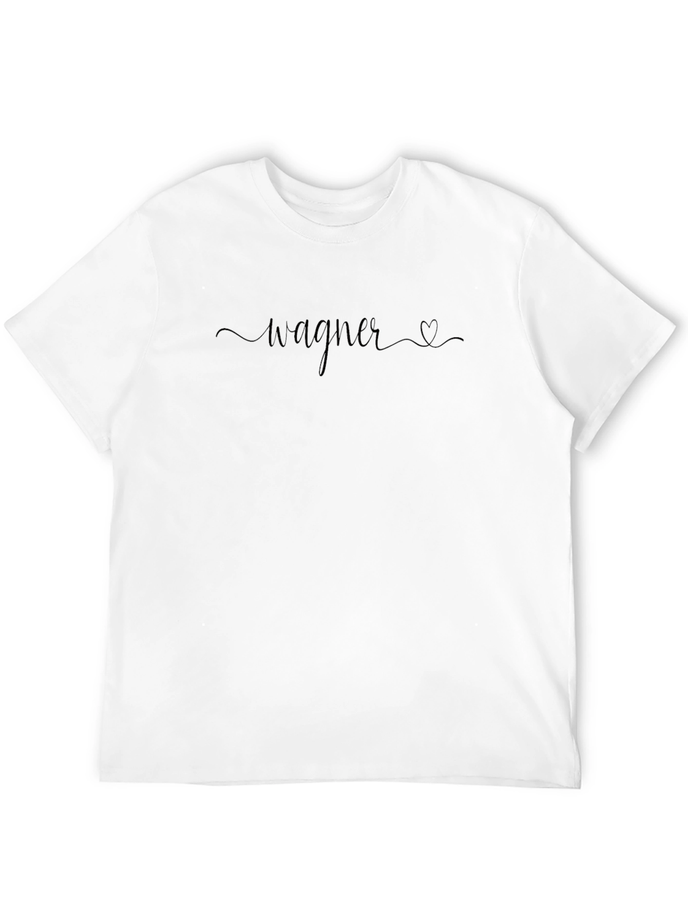 Wagner Heart Tee - Black Cotton Casual Top