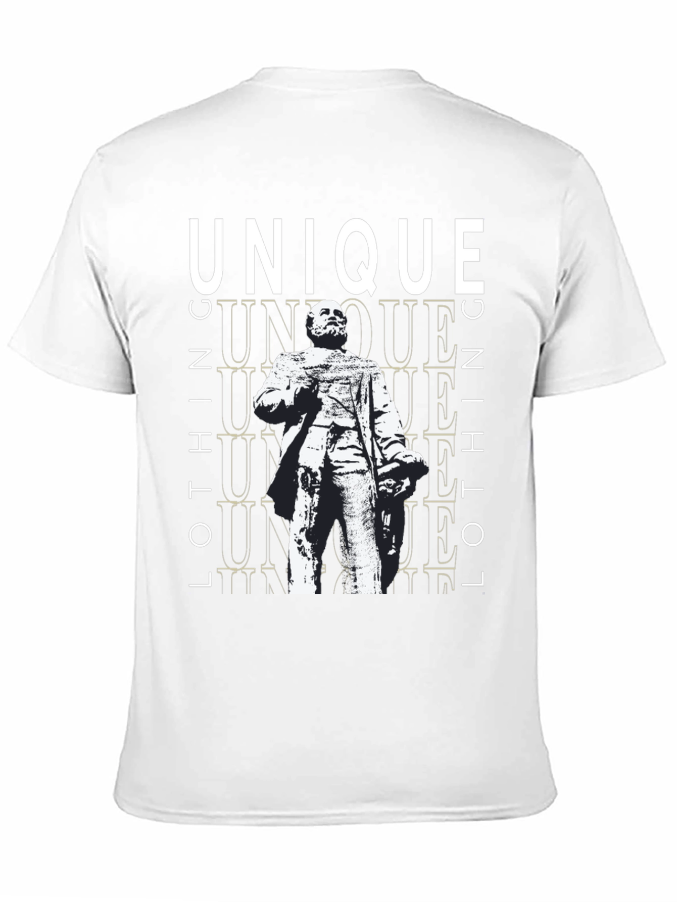 Unique Statue Graphic Black T-Shirt