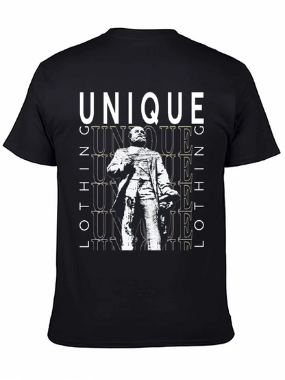 Unique Statue Graphic Black T-Shirt