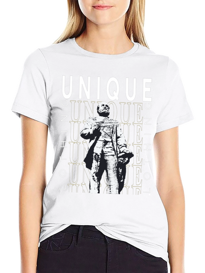 Unique Statue Graphic Black T-Shirt