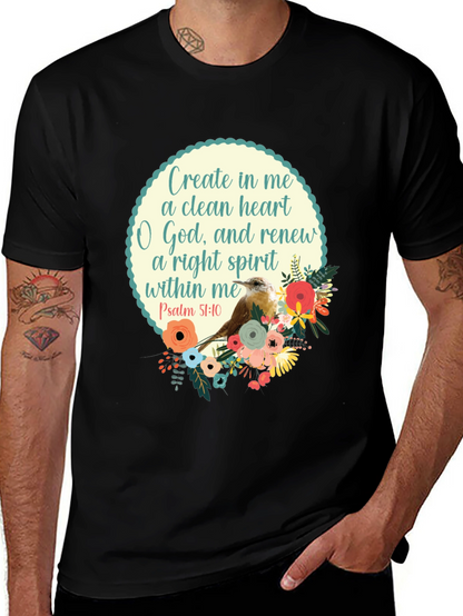 Psalm 51:10 Graphic T-Shirt