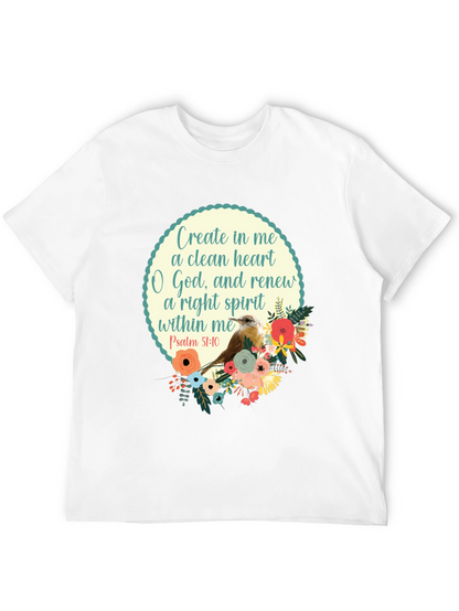 Psalm 51:10 Graphic T-Shirt