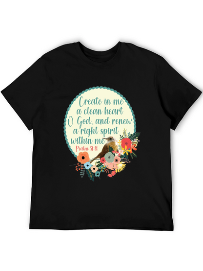 Psalm 51:10 Graphic T-Shirt