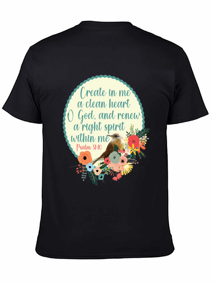 Psalm 51:10 Graphic T-Shirt