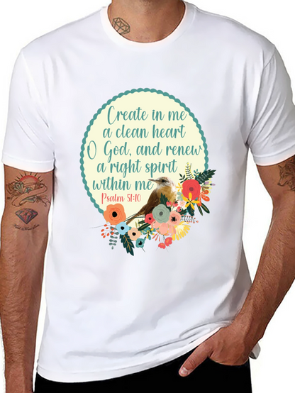 Psalm 51:10 Graphic T-Shirt