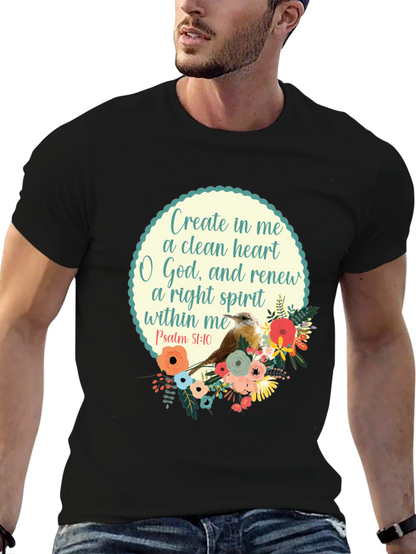 Psalm 51:10 Graphic T-Shirt