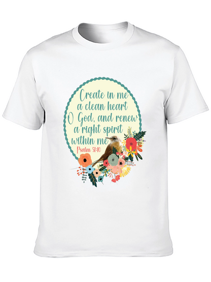 Psalm 51:10 Graphic T-Shirt